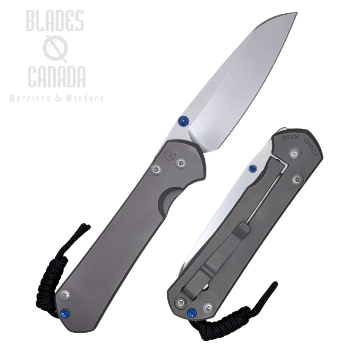 (image for) Chris Reeve Large Sebenza 31 Insingo Framelock Folding Knife, MagnaCut SW, Left Handed, Titanium Glass Blasted, L31-1686
